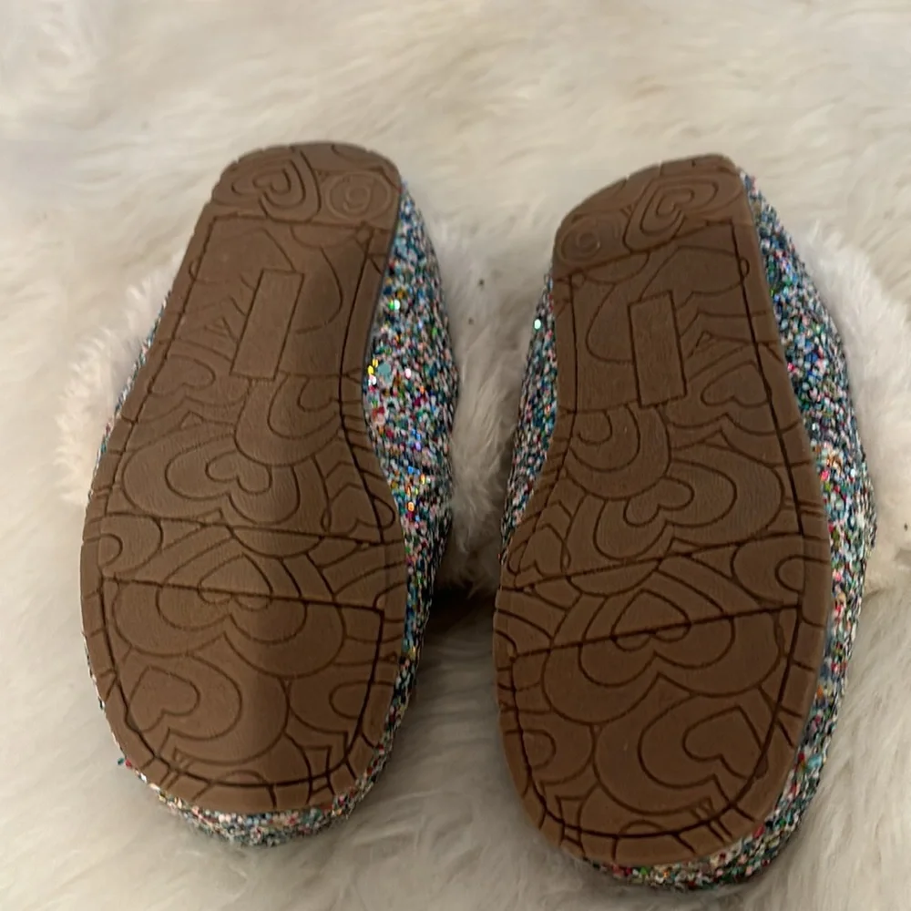 Glitter and Faux Fur Moccasins